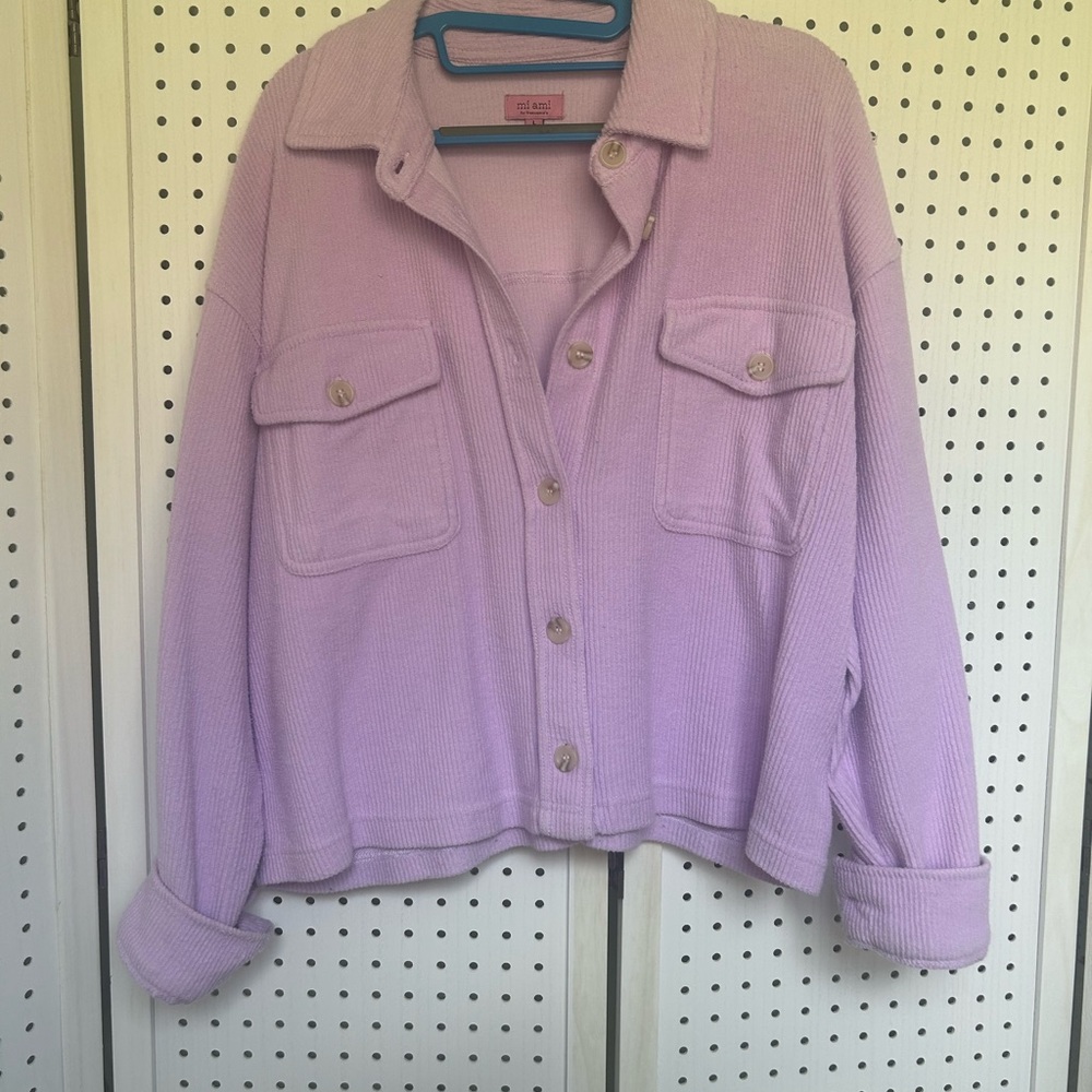 miami Lilac Button-Front Corduroy Jacket